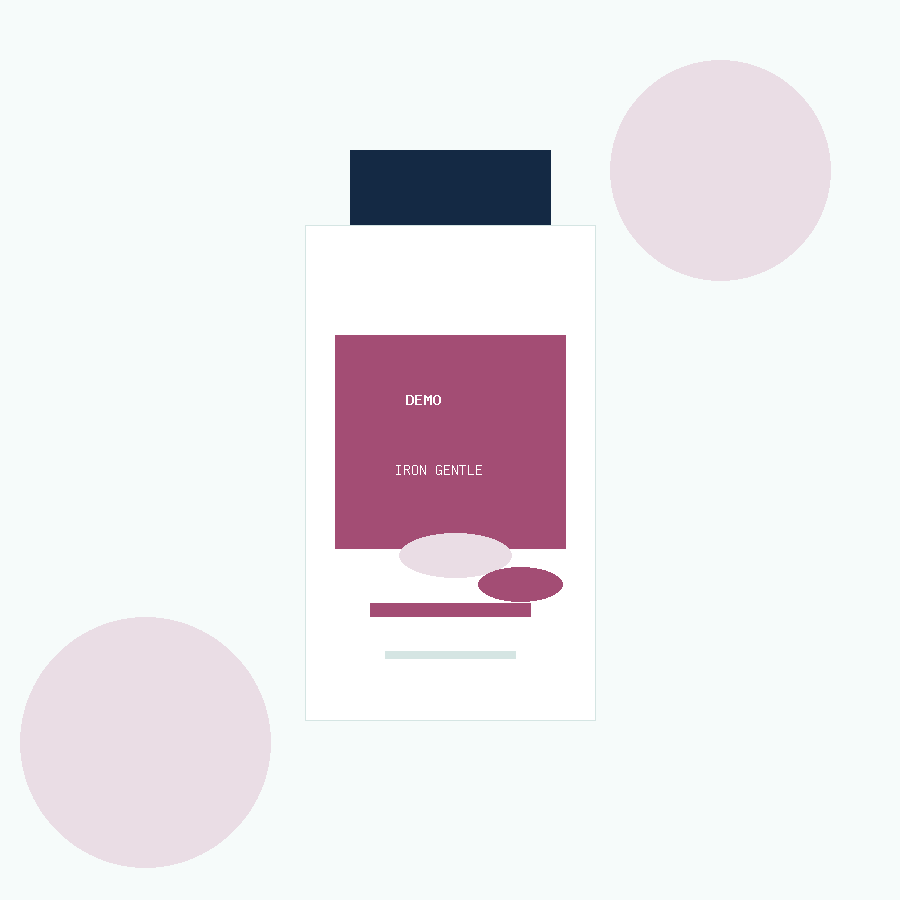 Демо опаковка на продукта Iron Gentle Bisglycinate