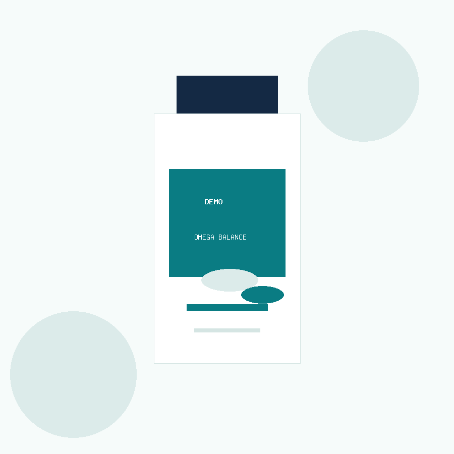 Демо опаковка на продукта Omega Balance Softgels